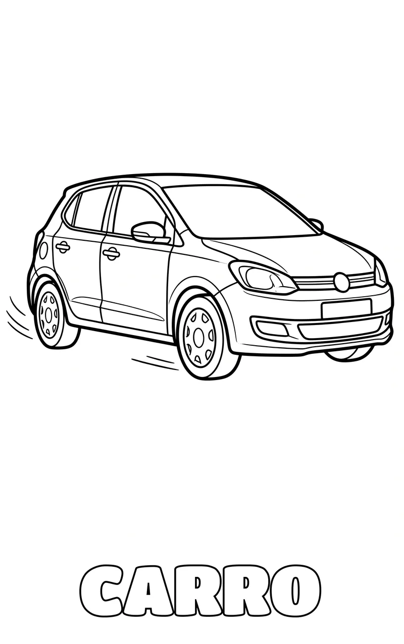 desenho de veículo para colorir