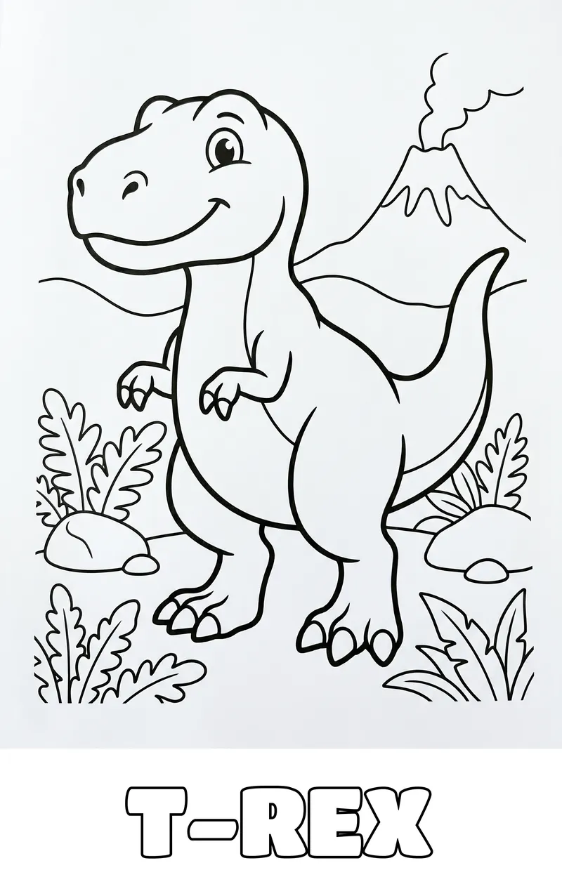 Dinosaurier Ausmalbild zum Ausdrucken