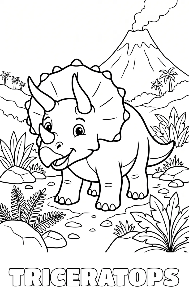 Dinosaurier Ausmalbild zum Ausdrucken