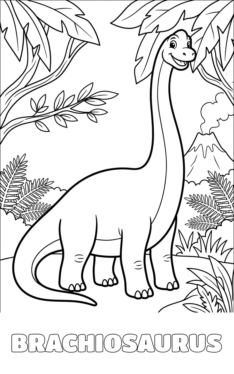 Dinosaurier Ausmalbild zum Ausdrucken