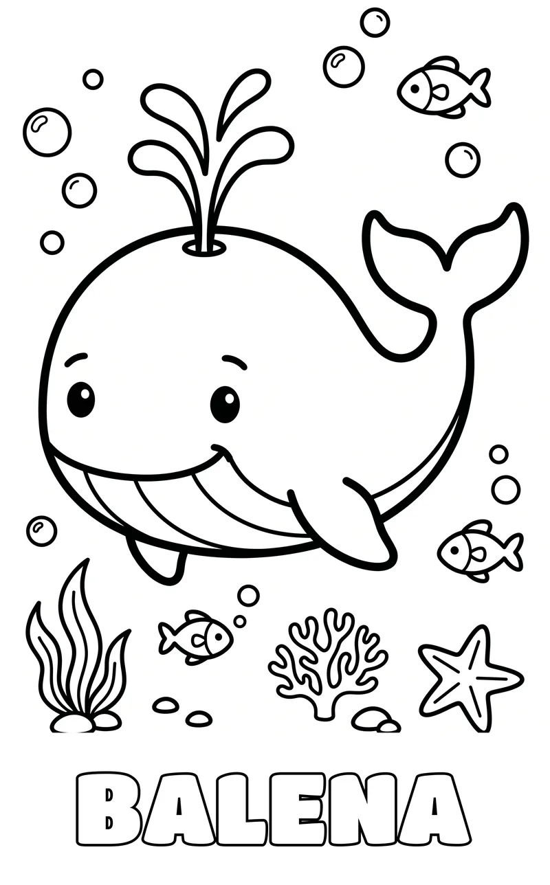 disegno da colorare: animali marini