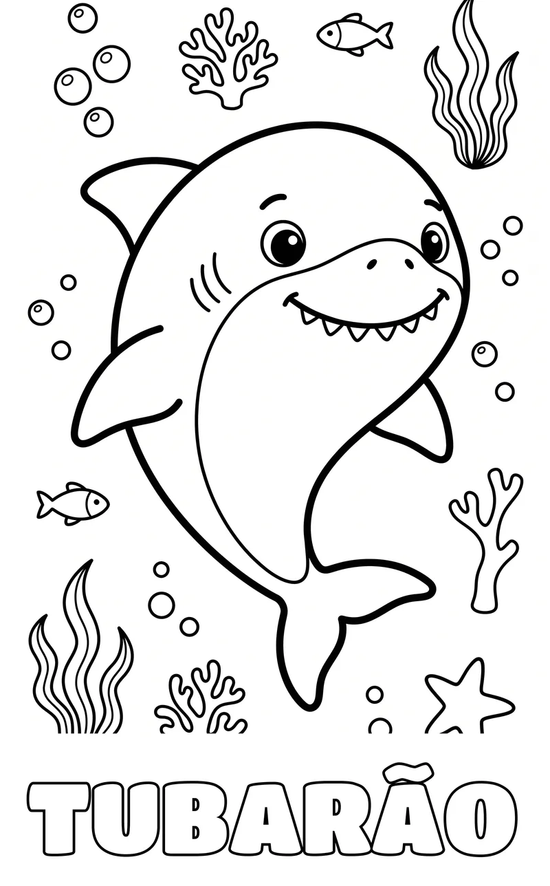 desenho de animais marinhos para colorir