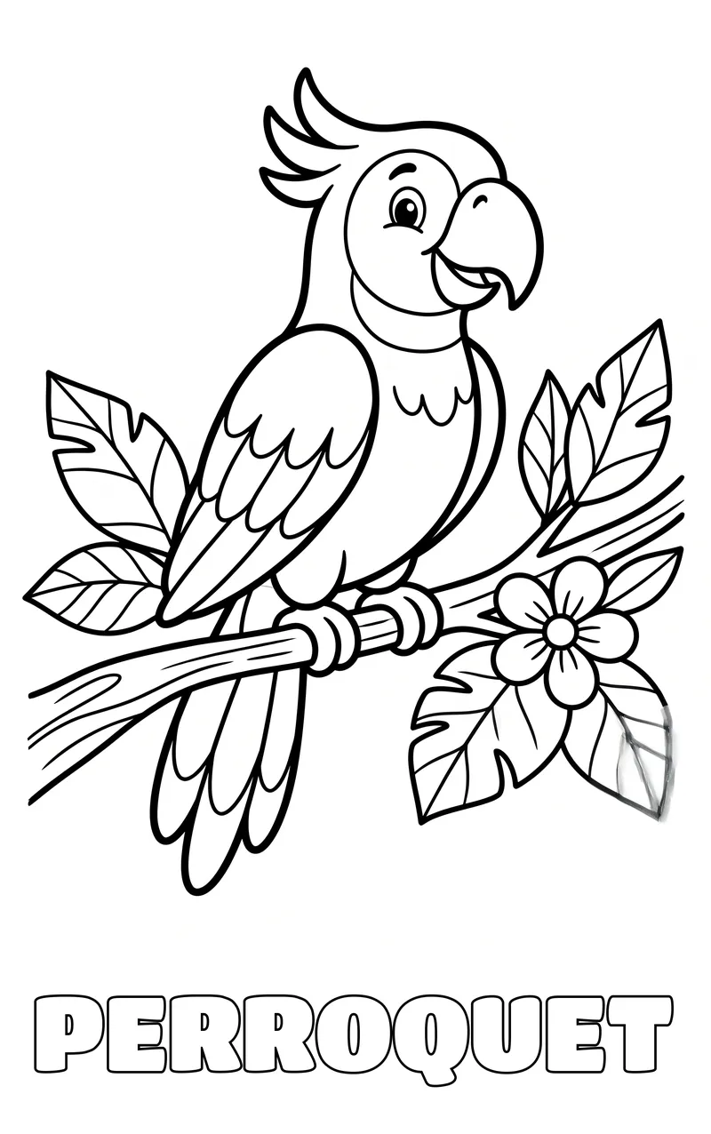 coloriage oiseau à imprimer