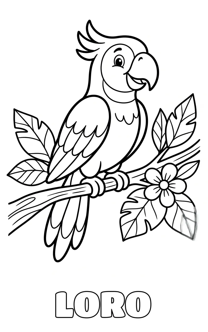 dibujo de pájaros para colorear