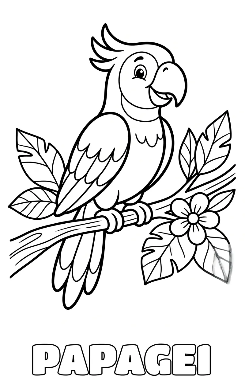 Vögel Ausmalbild zum Ausdrucken