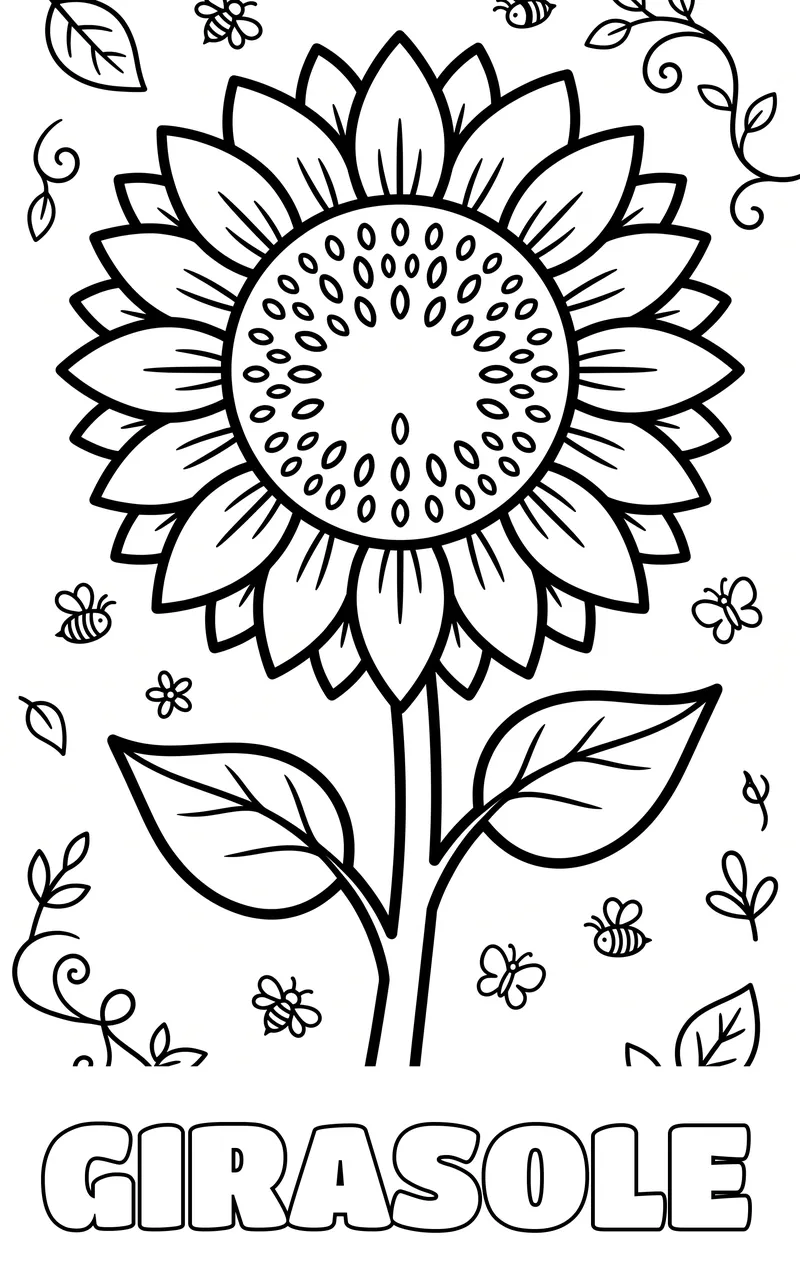 disegno da colorare: fiori
