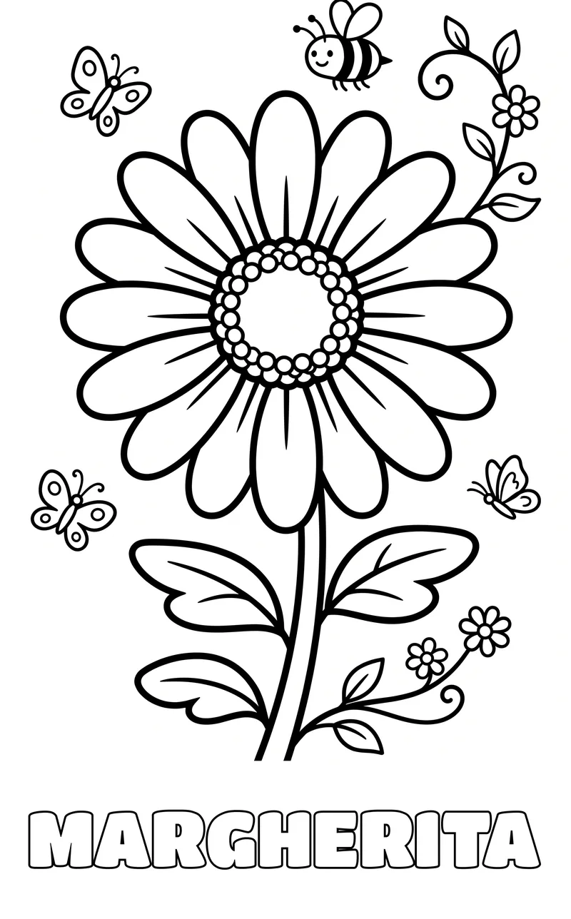 disegno da colorare: fiori