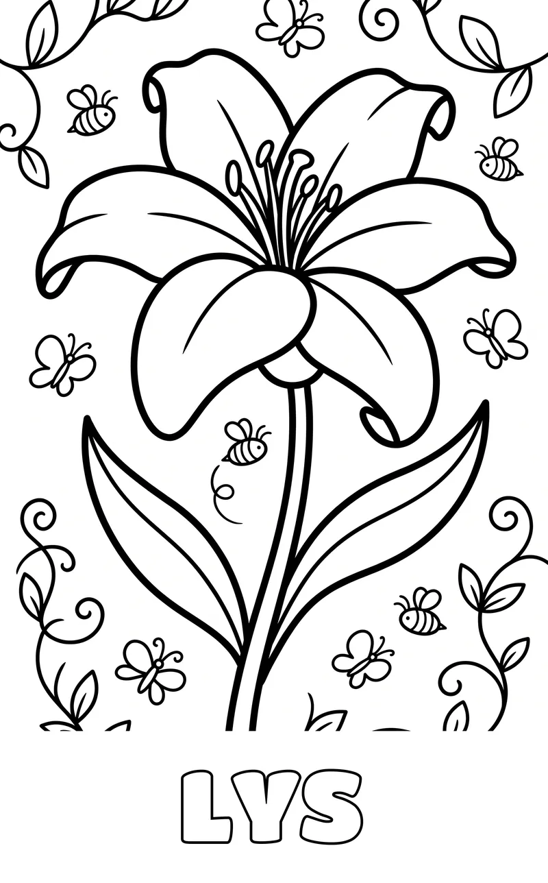 coloriage fleur à imprimer