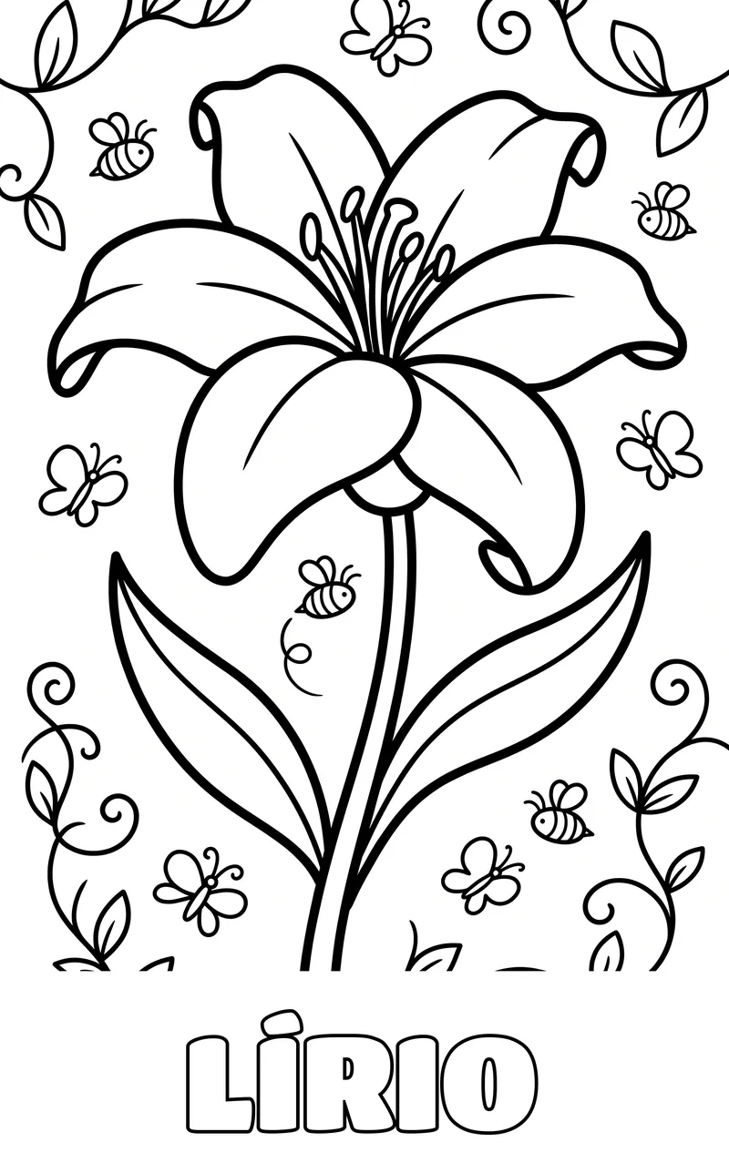 desenho de flor para colorir