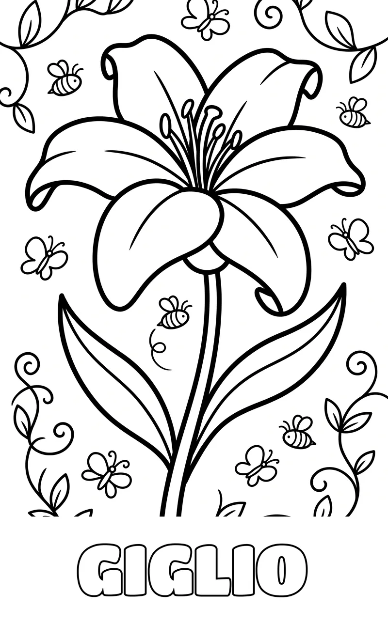 disegno da colorare: fiori