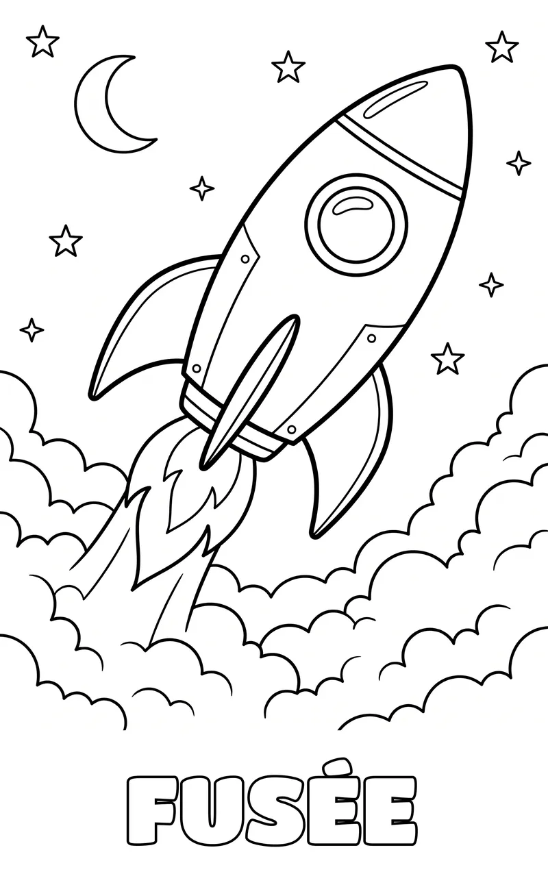 coloriage espace à imprimer