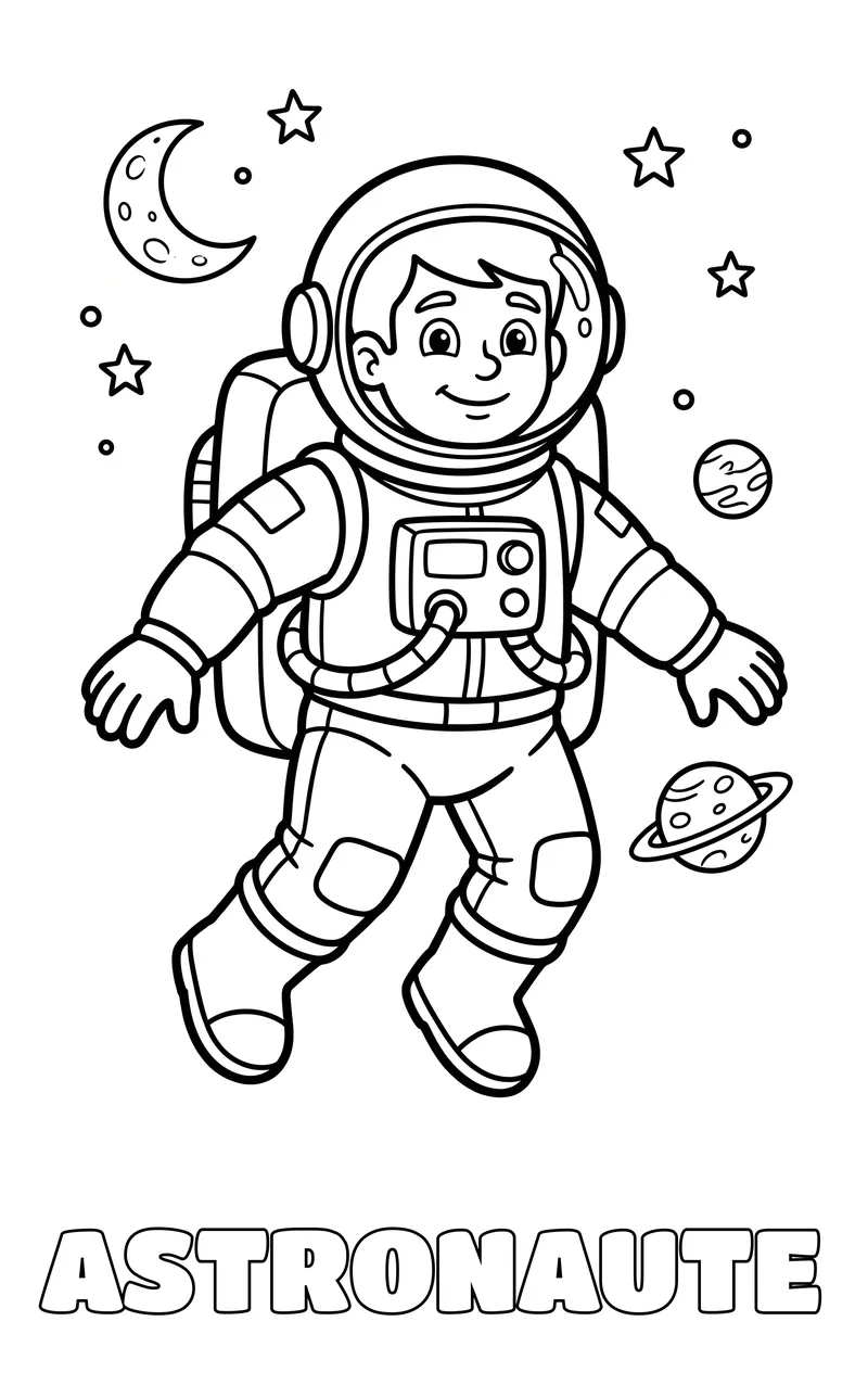 coloriage espace à imprimer