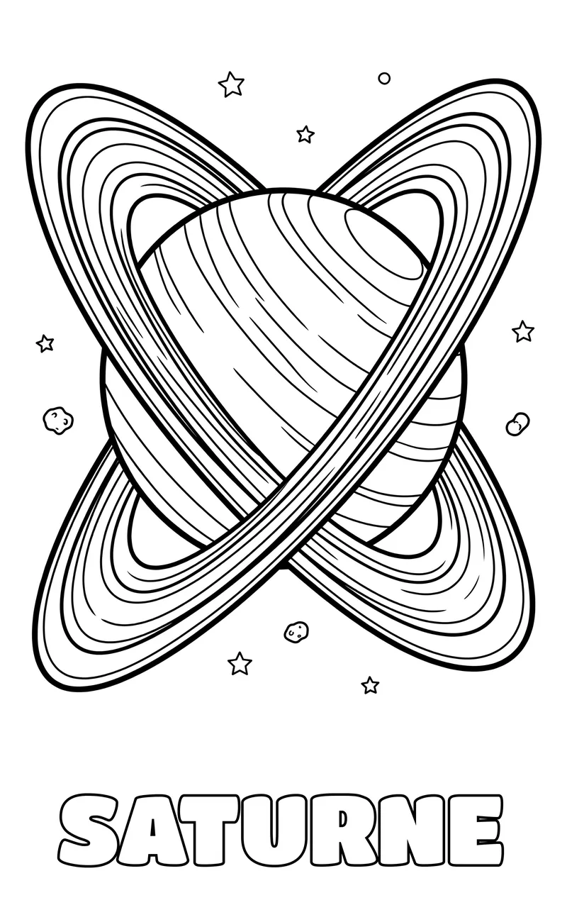 coloriage espace à imprimer